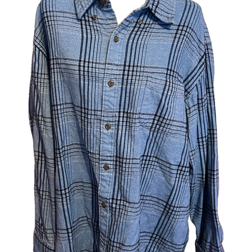 NWOT Lands' End Lightweight Blue and Black Shirt Jacket XXL